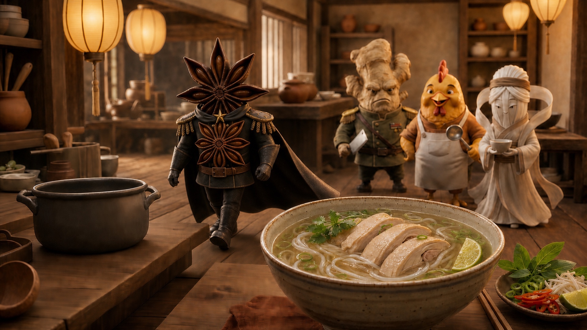 Phở Gà cinematic recipe preview